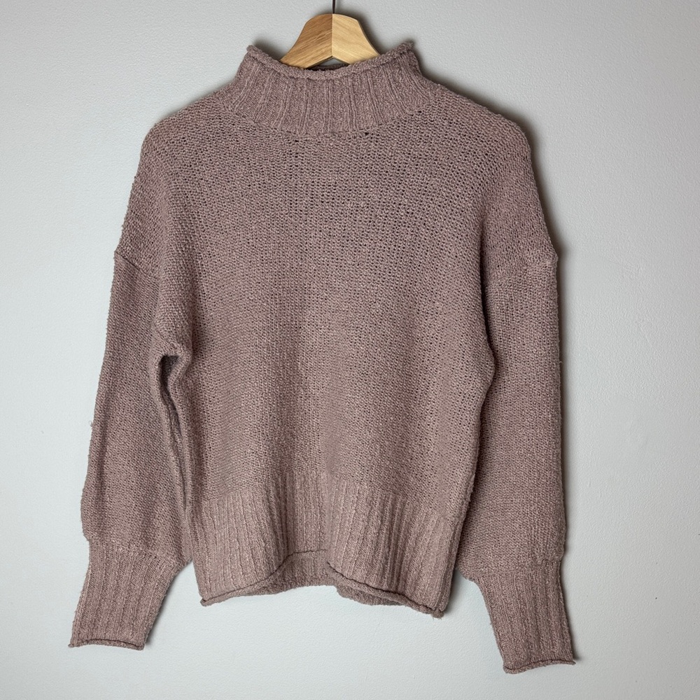 Pink Rose Turtleneck Sweater Small